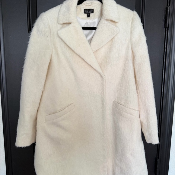 Topshop Elegant Cream Teddy Jacket - Picture 3 of 9